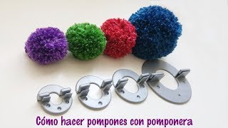 Cómo hacer pompones de lana con pomponera [upl. by Eelyab]