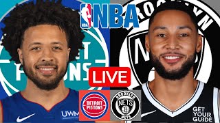 LIVE DETROIT PISTONS vs BROOKLYN NETS  NBA  PLAY BY PLAY  SCOREBOARD [upl. by Nelluc]