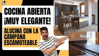 Cocina abierta MADERA Y NEGRA con peninsula CJR [upl. by Kingsbury170]