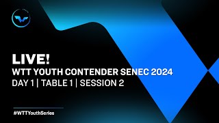 LIVE  T1  Day 1  WTT Youth Contender Senec 2024  Session 2 [upl. by Leuqar878]