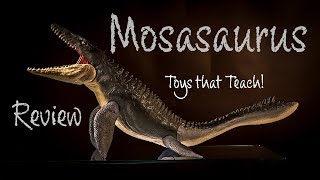 Jurassic World Mosasaurus Real Feel Skin REVIEW and FACTS marine reptile toy [upl. by Ashia309]