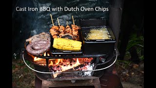 Firebox Dutch Oven Chips with Cast Iron BBQ Meat Feast [upl. by Danit]