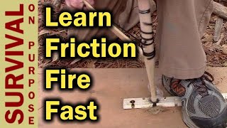 Easy Bow Drill Friction Fire For Beginners  PSKOOK Bowdrill Kit [upl. by Alarick]