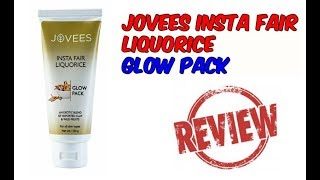 Jovees Insta Fair Liquorice Clay Pack  Jovees Face Mask  Review [upl. by Messab]