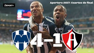 Rayados 41 AtlasApertura 2017 cuartos de final vuelta [upl. by Ettezel]