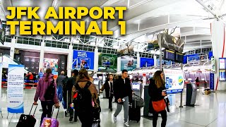 ⁴ᴷ⁶⁰ Walking John F Kennedy JFK International Airport Terminal 1 NYC [upl. by Oiruam995]