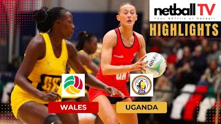 Uganda v Wales  watch live international netball  Game 1 Highlights [upl. by Wales]