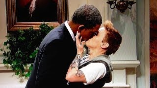 SNL Reviewed Louis CK and the Obama Bieber Kiss [upl. by Towney]