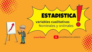 ESTADÍSTICA Variables nominales y ordinales [upl. by Reece]