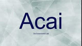 Acai Pronunciation How to Say Acai  How to Pronounce Acai [upl. by Aiki]