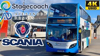 Stagecoach 31 Glenrothes to Dunfermline via Lochgelly amp Halbeath ADL Enviro400 Scania N230UD [upl. by Notsuj]