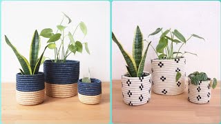 So Stunning And Splendid Crochet Handknitted Plant pot Cover Designs And ideas [upl. by Adabelle]