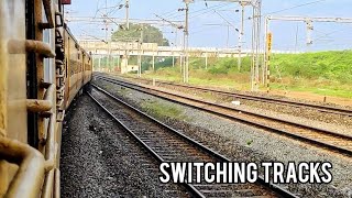 Switching multiple tracks at the same time Sapthagiri express at Arakkonam [upl. by Remat622]