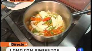 Receta de lomo con pimientos ED [upl. by Nilesoy]