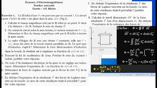 Exercice d’électromagnétisme champ magnétique créé par un fil et l’induction magnétique SMPCSMA [upl. by Dyanne]