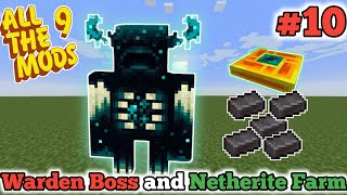 Defeating Warden Boss and Mining Dimention  All The Mods 9  Minecraft  EP10 [upl. by Suter171]