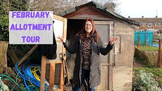 February Allotment Tour  Allotment Gardening For Beginners UK [upl. by Beaufert938]