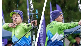 Den Habjan Malavasic v Ziga Ravnikar recurve men gold  2023 Veronicas Cup [upl. by Alakim]