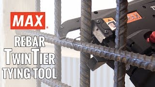 Max USA RB441T Rebar TwinTier Tying Tool [upl. by Hevak]