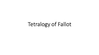 Tetralogy of Fallot [upl. by Ajile]