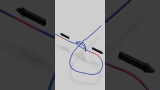 Snap Bowline 3D Animation Rapid Bowline Tying Method knot tutorial animation 3d [upl. by Ehrman]