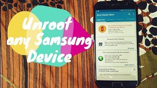 How to Unroot galaxy a7 2017 [upl. by Enasus]