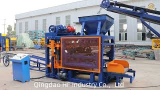 Qt425 Hollow Concrete Cement Block Moulding Machine in Germany [upl. by Irt]