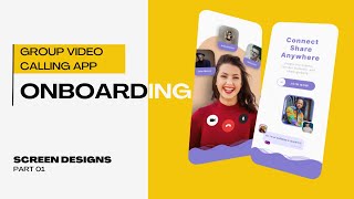 Design Onboarding Screens 💯  Video Meeting App [upl. by Elephus565]