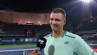 Hubert Hurkacz  PostMatch Interview  R1  2024 Dubai Duty Free Tennis Championships [upl. by Eiramnerual]