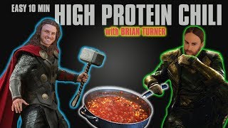 High Protein Chili in 10 mins with Brian Turner Vegan [upl. by Loos44]