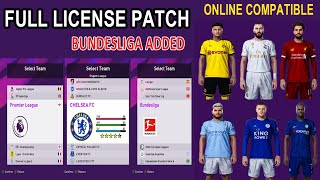 Pes 2020 Full License Patch  Bundesliga Added  All Teams Licensed  Online Compatible Option File [upl. by Nosac193]