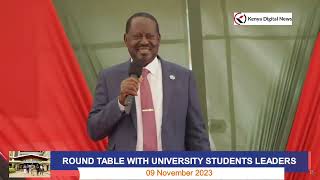 Raila Odingas Powerful speech as he addresses University student Leaders [upl. by Geminius]