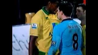 Nasri Red Card  Norwich vs Manchester City [upl. by Ysnap468]