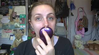 Magnitone Barefaced Vibra Sonic Facial Cleansing Brush Purple Glitter QVC Beauty Haul Review [upl. by Neufer]