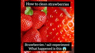 How to washclean strawberries [upl. by Gaw582]