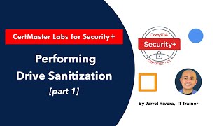 CompTIA Security labs  Performing Drive Sanitization  part1 [upl. by Eytak]