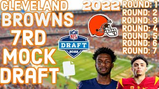 Cleveland Browns 7 Round 2022 Mock Draft  32 Mocks in 32 Days [upl. by Yelsha]