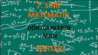 Test 23  Dörtgenlerde Alan Testi Çözümü 7 Sınıf [upl. by Aicnom]