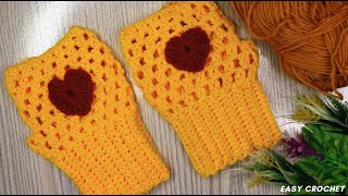 How to Crochet Fingerless Gloves  Crochet Gloves [upl. by Ynaffat494]