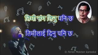 Maile Punya Man Paraye मैले पुण्य मन पराए Karaoke with Lyrics [upl. by Acirrehs]