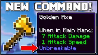 Minecraft 121  How To Get Unbreakable Items New Command [upl. by Ayeka457]