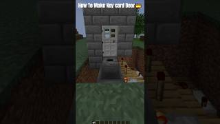 How To Make Key Card Door In Minecraft 💳 はいよろこんで  minecraft shorts viralvideo [upl. by Aika896]