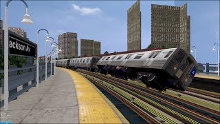 OpenBVE HD Troll NYC Subway 100 MPH Tilting R68s On The 5 Express Train White Plains Road [upl. by Lynnett997]