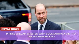 Prince William greeted with boos during a visit to The Foyer in Belfast [upl. by Ginni]