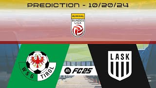 WSG Tirol vs LASK Linz  Prediction  202425 Admiral Bundesliga  EA FC 25 [upl. by Solley]