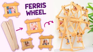 DIY FERRIS WHEEL  POPSICLE STICKS CRAFTS  BFF PHOTO ALBUM [upl. by Nekal908]