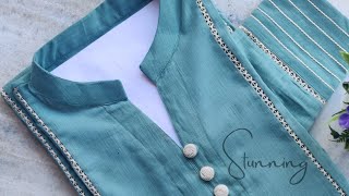 Collar Neck Design with Button Placket Front Neck Design neckdesign [upl. by Ylecara]