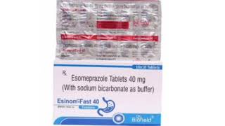 Esinom Fast 40 Tablets Esomeprazole Tablets 40 mg With sodium bicarbonate as buffer [upl. by Elleahcim79]