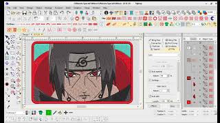 Anime embroidery digitizing sasuke [upl. by Idac]