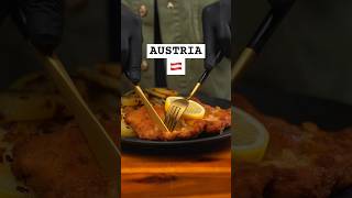 Austria Wiener Schnitzel 🇦🇹 “Famous Dishes around the World” austria wienerschnitzel [upl. by Ahsiaa]